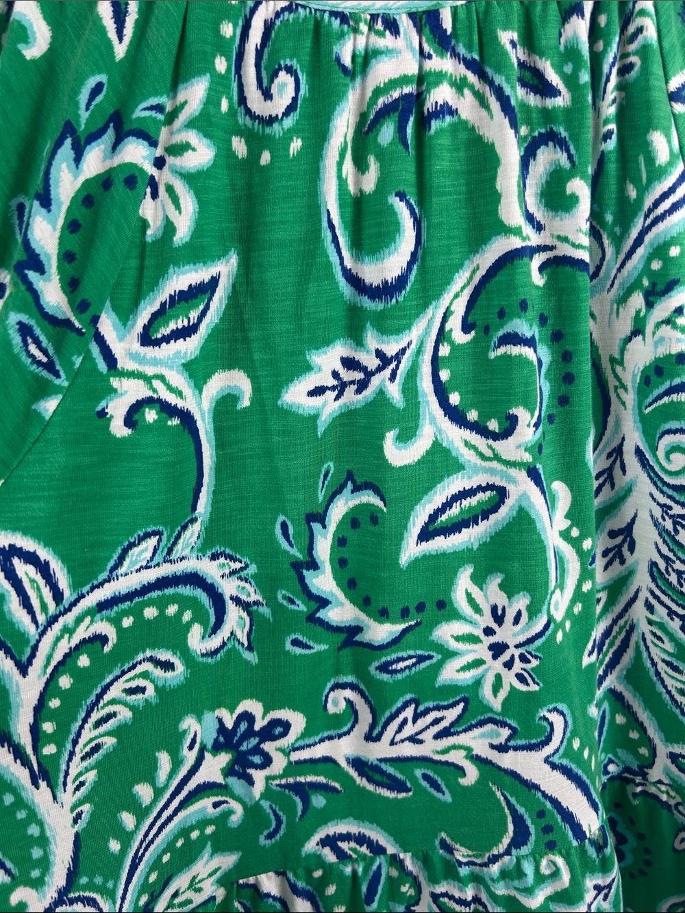 Soft Surroundings Green Paisley Midi Dress Size M - Picture 9 of 9